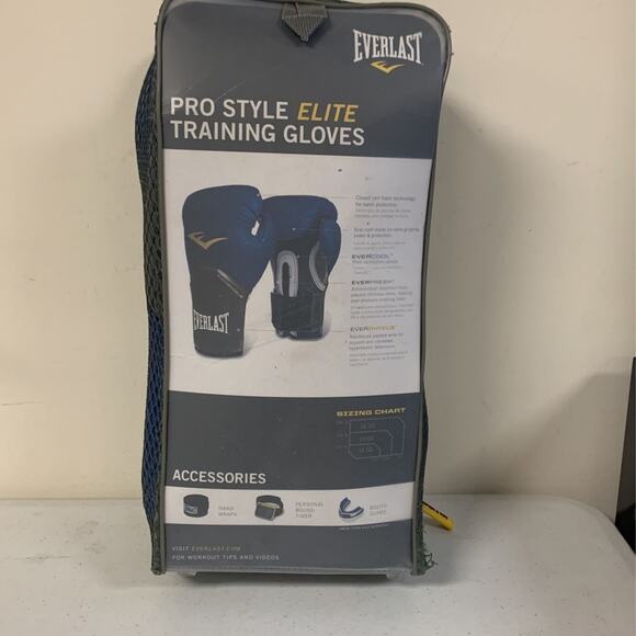 Everlast Pro Style Elite Training Gloves 16 oz - Blue - Picture 2 of 4